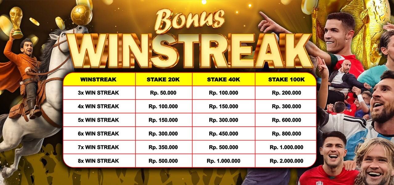 BONUS WINSSTREAK PIALA DUNIA